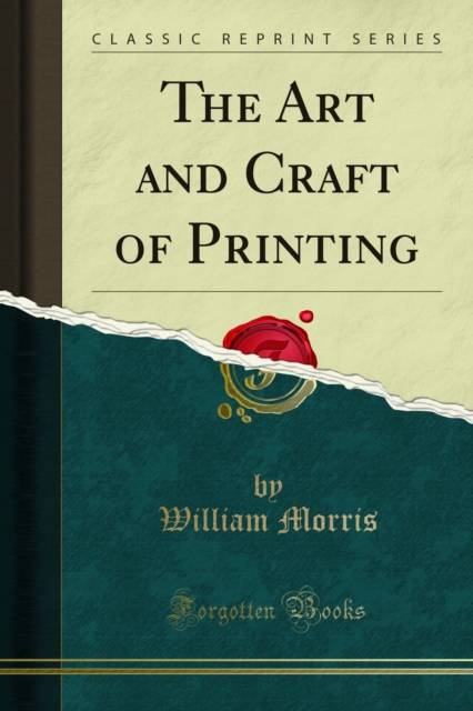 Book Cover for Art and Craft of Printing by William Morris