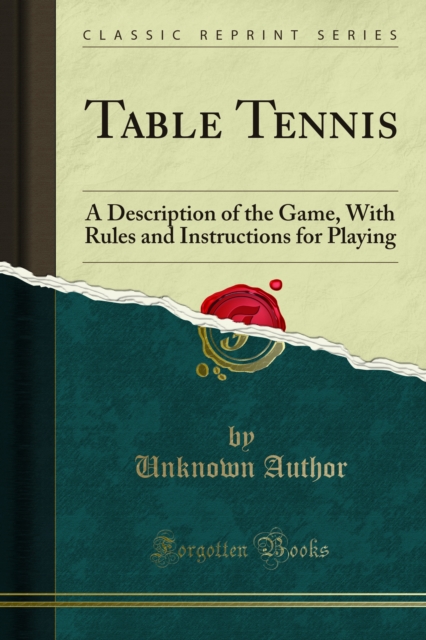 Book Cover for Table Tennis by 