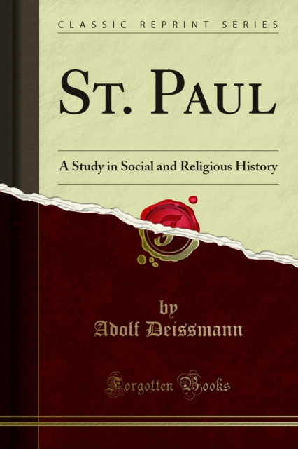 Book Cover for St. Paul by Adolf Deissmann