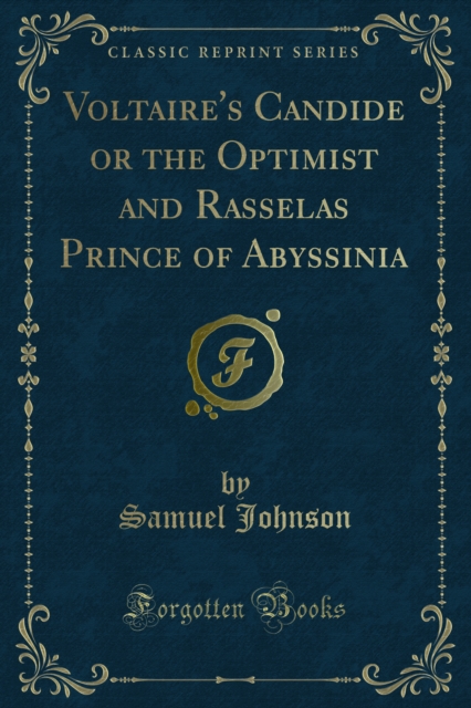 Book Cover for Voltaire's Candide or the Optimist and Rasselas Prince of Abyssinia by Samuel Johnson