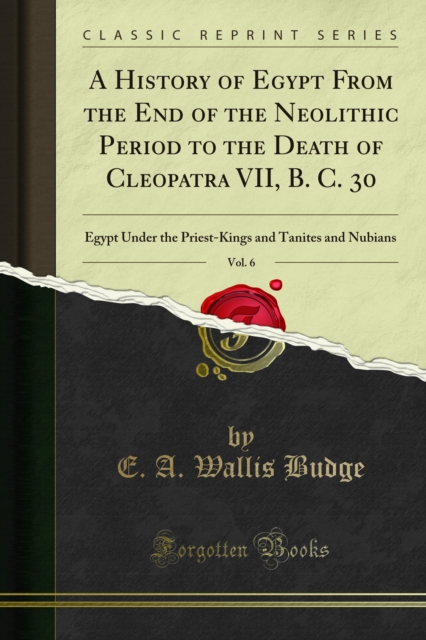 Book Cover for Books on Egypt Anb Gbalbaea a History of Egypt From the End of the Neolithic Period to the Death of Cleopatra VII by E. A. Wallis Budge