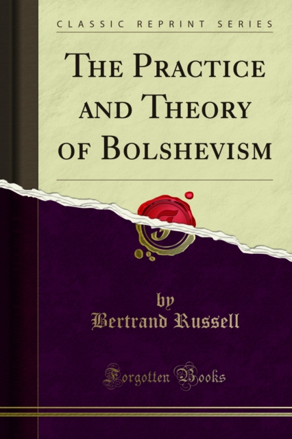 Book Cover for Practice and Theory of Bolshevism by Bertrand Russell