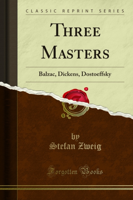 Book Cover for Three Masters by Stefan Zweig
