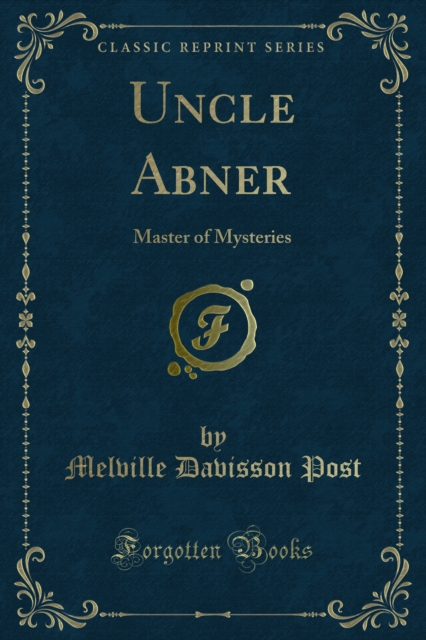 Book Cover for Uncle Abner by Post, Melville Davisson