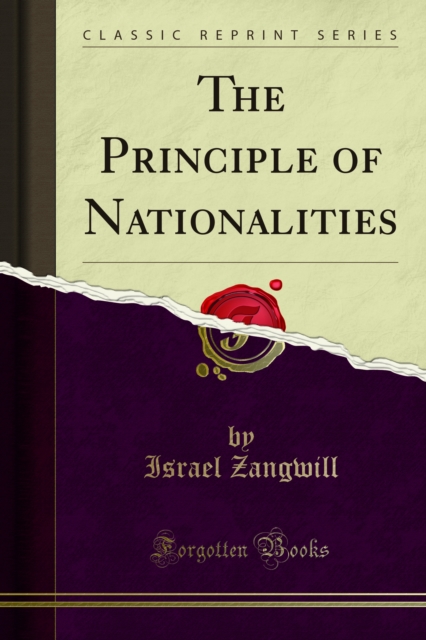 Book Cover for Principle of Nationalities by Israel Zangwill