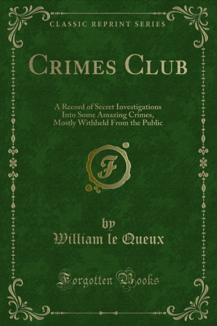 Book Cover for Crimes Club by William le Queux