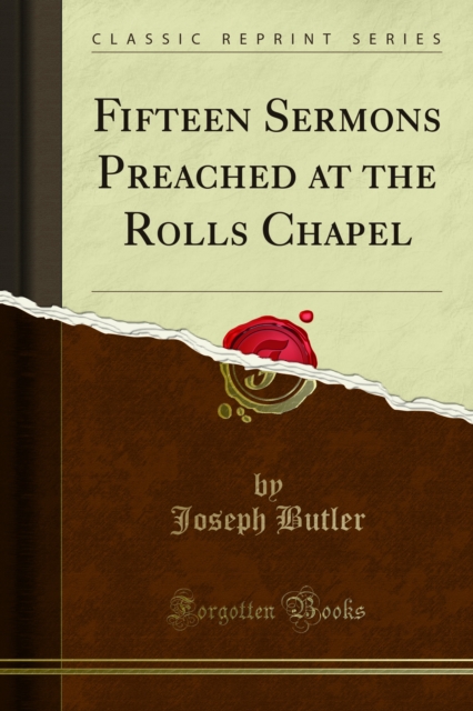 Book Cover for Fifteen Sermons Preached at the Rolls Chapel by Butler, Joseph