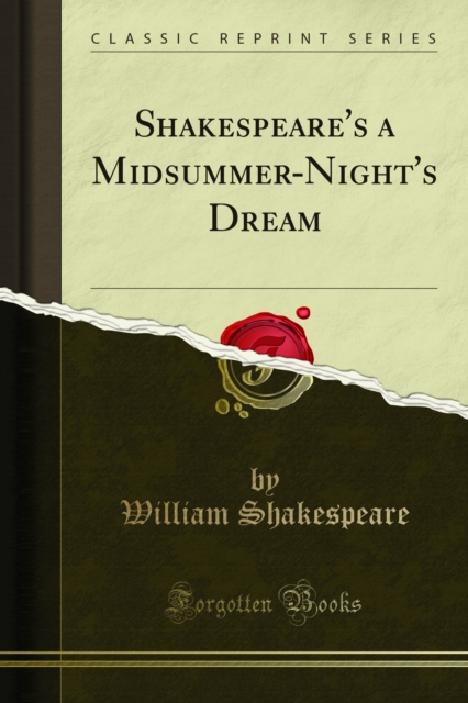 Book Cover for Shakespeare's a Midsummer-Night's Dream by William Shakespeare