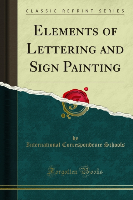Book Cover for Elements of Lettering and Sign Painting by International Correspondence Schools