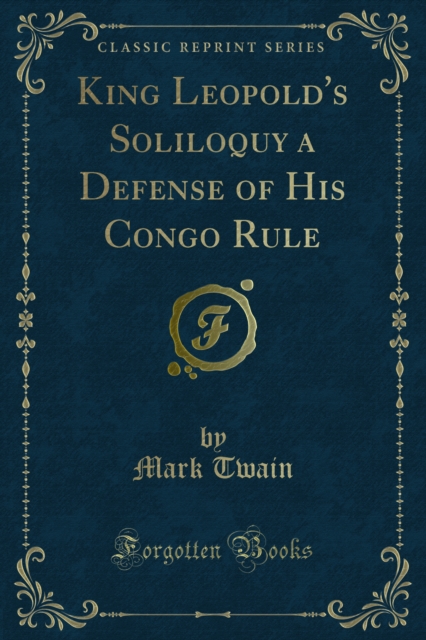 Book Cover for King Leopold's Soliloquy a Defense of His Congo Rule by Mark Twain