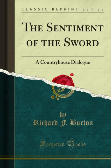 Book Cover for Sentiment of the Sword by Richard F. Burton