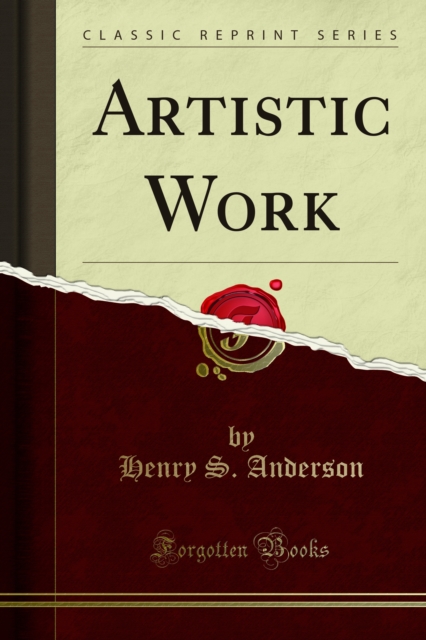 Book Cover for Artistic Work by Henry S. Anderson