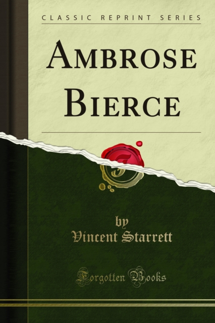 Book Cover for Ambrose Bierce by Starrett, Vincent