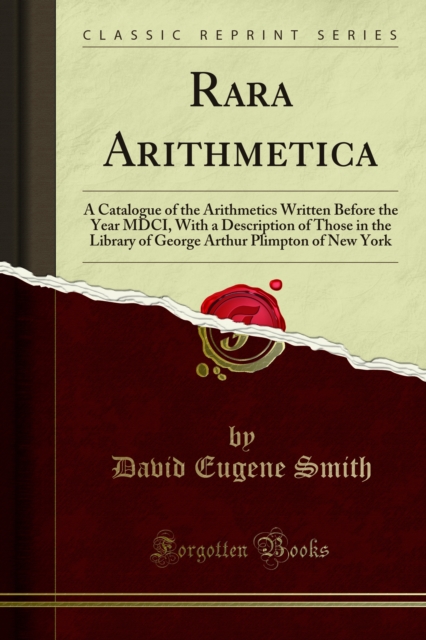 Book Cover for Rara Arithmetica by Smith, David Eugene
