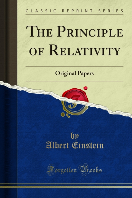 Book Cover for Principle of Relativity by Albert Einstein