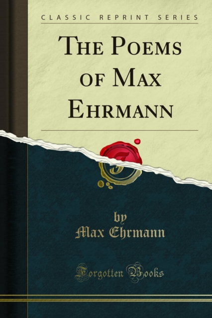 Book Cover for Poems of Max Ehrmann by Max Ehrmann