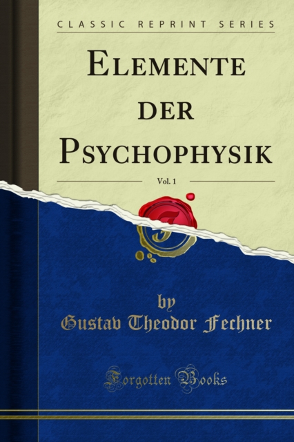 Book Cover for Elemente der Psychophysik by Gustav Theodor Fechner