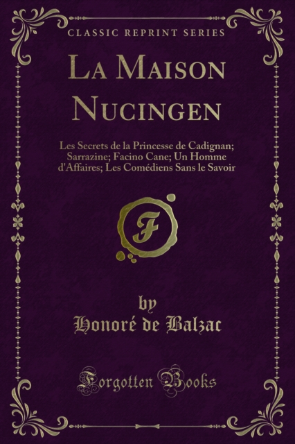 Book Cover for La Maison Nucingen by Honore de Balzac