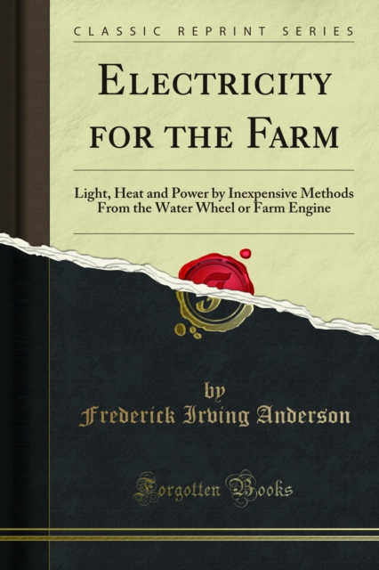 Book Cover for Electricity for the Farm by Anderson, Frederick Irving
