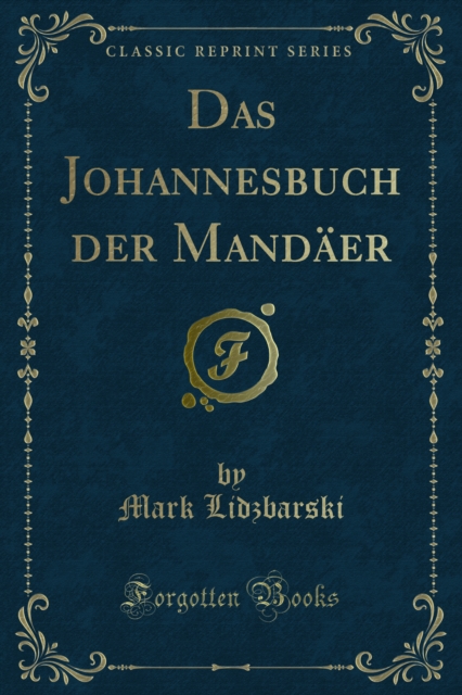 Book Cover for Das Johannesbuch der Mandäer by Lidzbarski, Mark