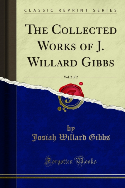 Book Cover for Collected Works of J. Willard Gibbs by Josiah Willard Gibbs