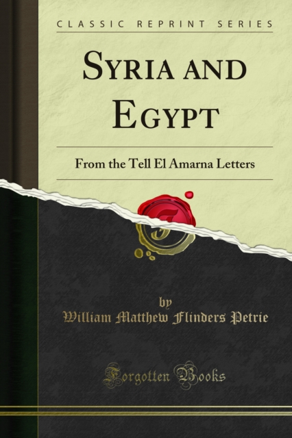 Book Cover for Syria and Egypt by Petrie, William Matthew Flinders