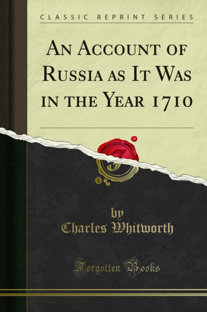 Book Cover for Account of Russia as It Was in the Year 1710 by Whitworth, Charles