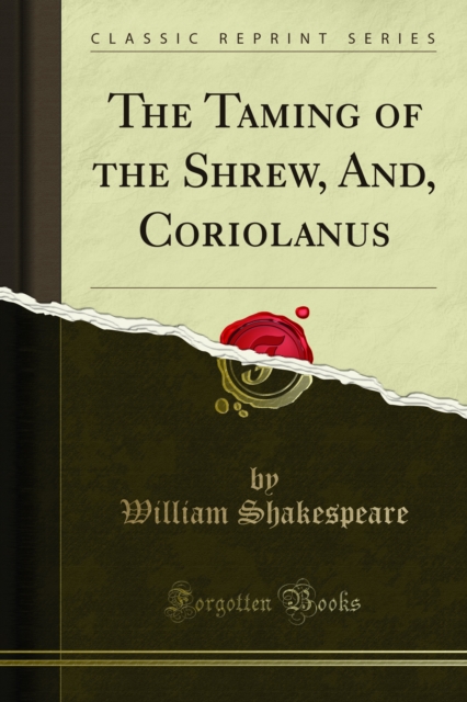 Book Cover for Taming of the Shrew, And, Coriolanus by William Shakespeare