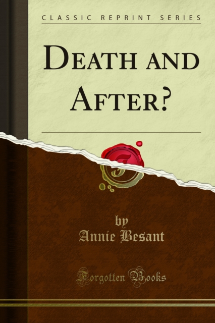 Book Cover for Death and After? by Annie Besant