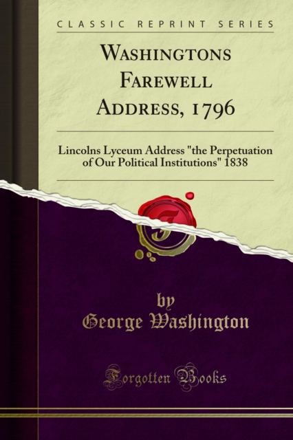 Book Cover for Washingtons Farewell Address, 1796 by George Washington