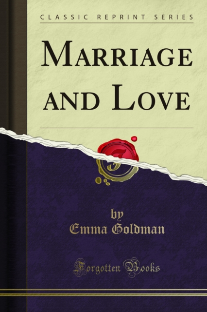 Book Cover for Marriage and Love by Goldman, Emma