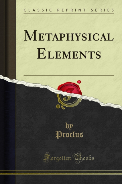 Book Cover for Metaphysical Elements by Proclus