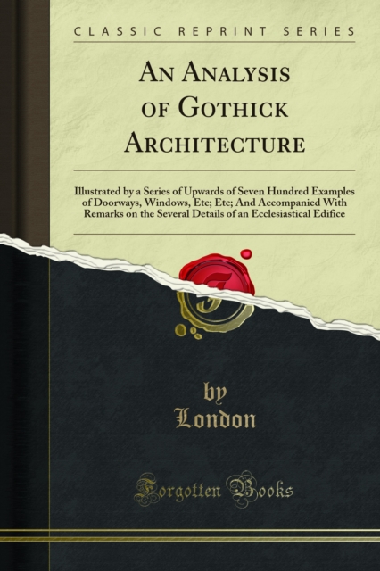 Book Cover for Analysis of Gothick Architecture by London