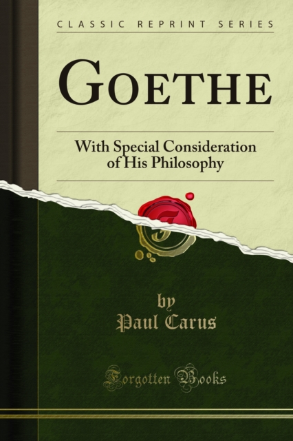 Book Cover for Goethe by Paul Carus