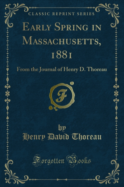 Book Cover for Early Spring in Massachusetts, 1881 by Henry David Thoreau