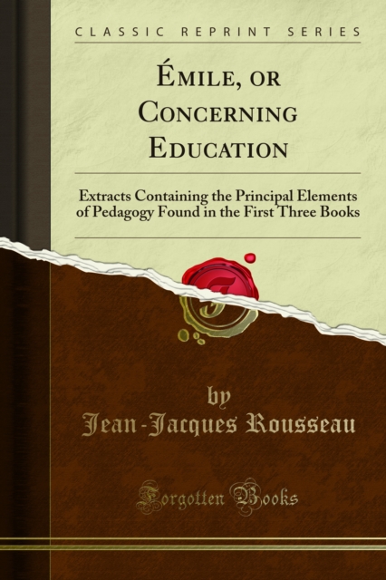 Book Cover for Emile or Concerning Education by Rousseau, Jean-Jacques