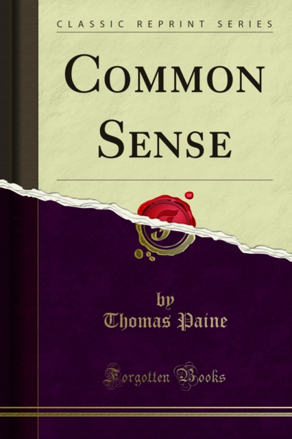 Book Cover for Common Sense by Paine, Thomas