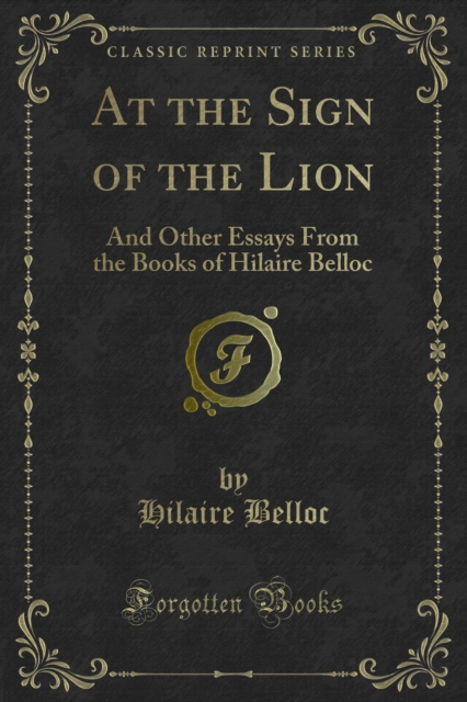 Book Cover for At the Sign of the Lion by Hilaire Belloc