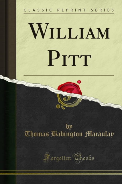 Book Cover for William Pitt by Thomas Babington Macaulay