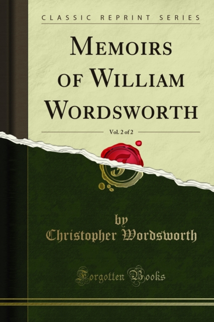 Book Cover for Memoirs of William Wordsworth by Christopher Wordsworth