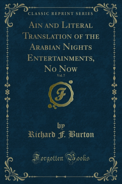 Book Cover for Ain and Literal Translation of the Arabian Nights Entertainments, No Now by Richard F. Burton