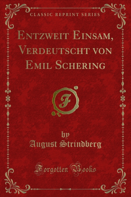 Book Cover for Entzweit Einsam, Verdeutscht von Emil Schering by August Strindberg