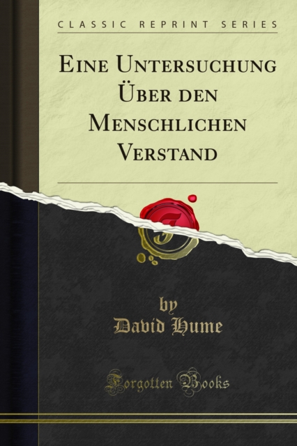 Book Cover for Eine Untersuchung Über den Menschlichen Verstand by David Hume