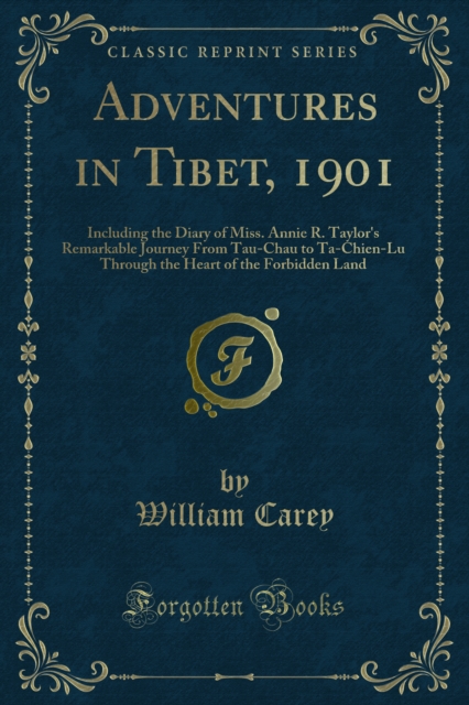 Book Cover for Adventures in Tibet, 1901 by William Carey