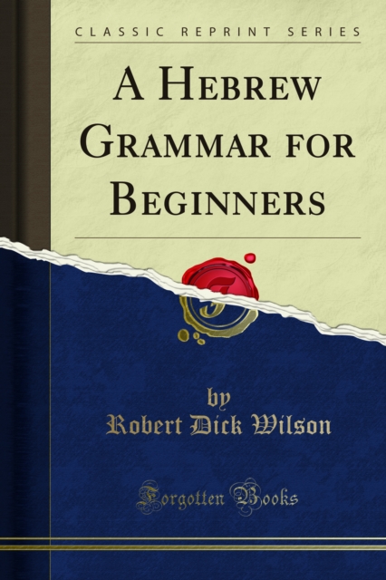 Book Cover for Hebrew Grammar for Beginners by Robert Dick Wilson