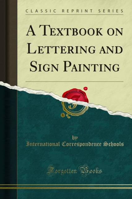 Book Cover for Textbook on Lettering and Sign Painting by International Correspondence Schools