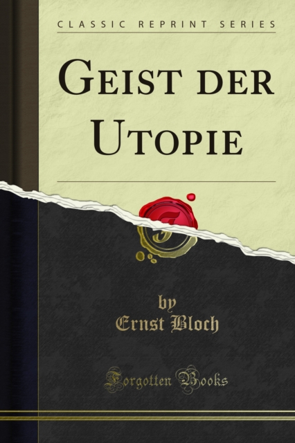 Book Cover for Geist der Utopie by Ernst Bloch