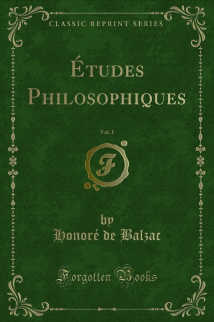 Book Cover for Études Philosophiques by Honore de Balzac