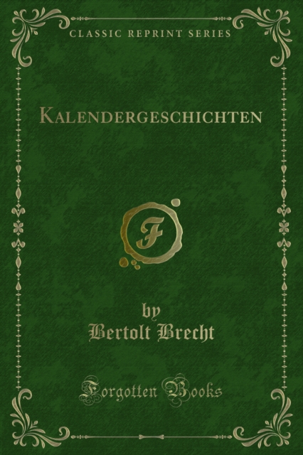 Book Cover for Kalendergeschichten by Bertolt Brecht