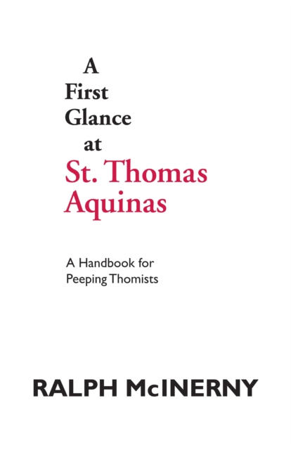 Book Cover for First Glance at St. Thomas Aquinas by McInerny, Ralph